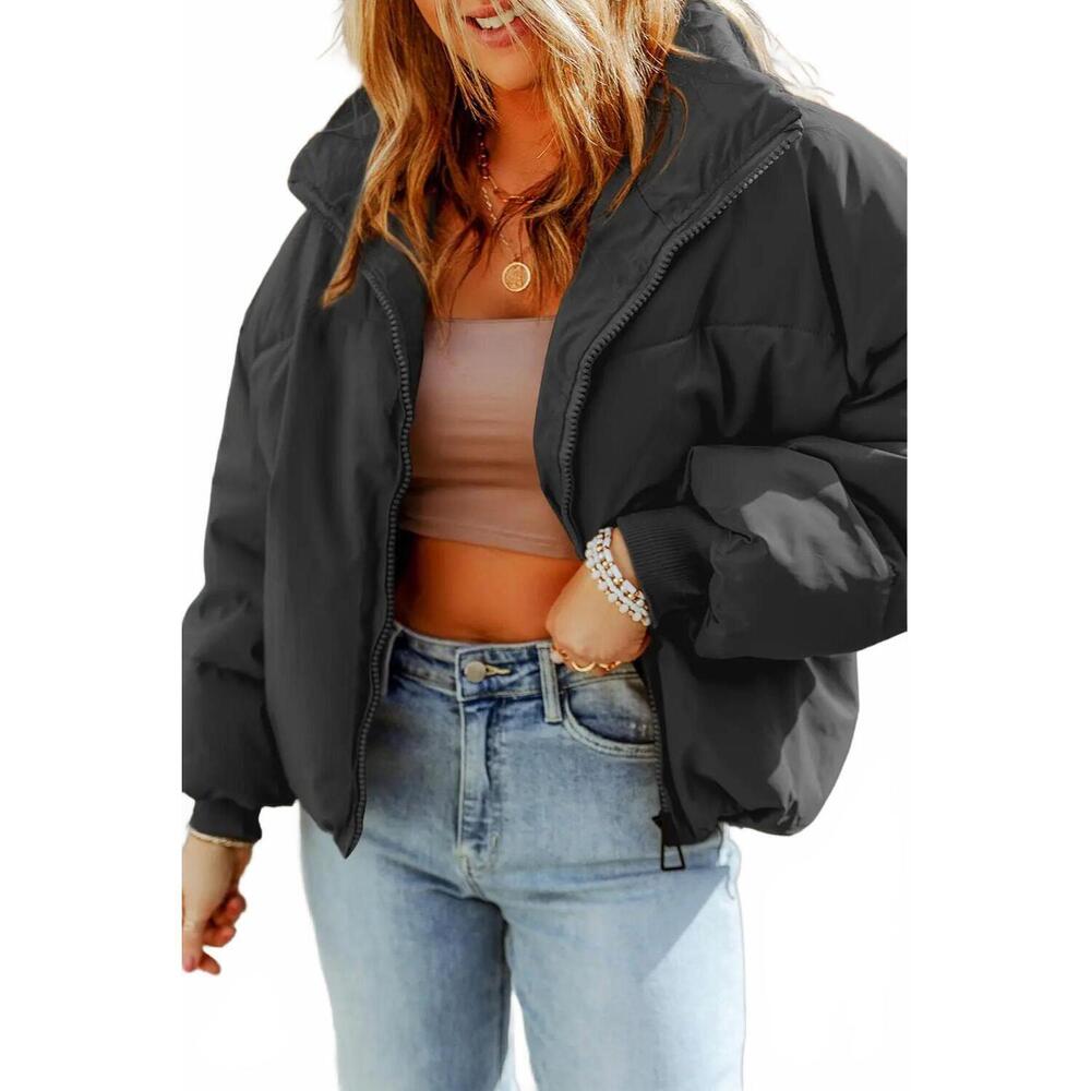 NEW 1 WITH WOMEN puffer jacket in black